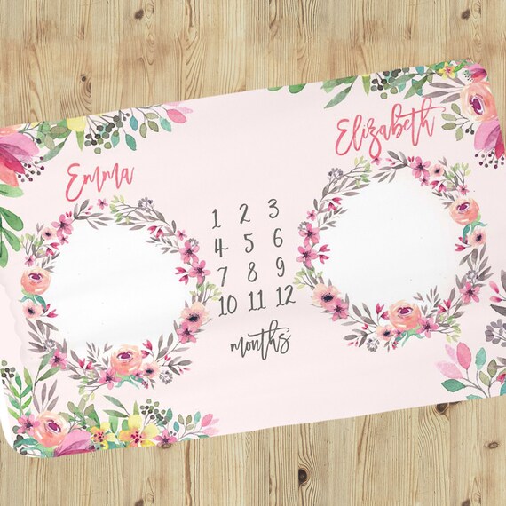 milestone blanket for twins