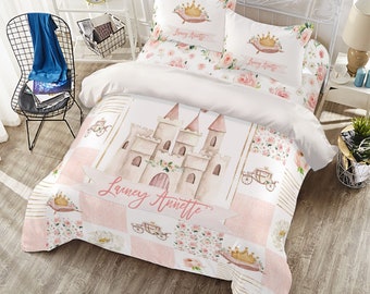 Duvet Covers for girl - Princess duvet covers - Twin duvet cover - children's duvets - custom bedding - personalized bedding - comforter