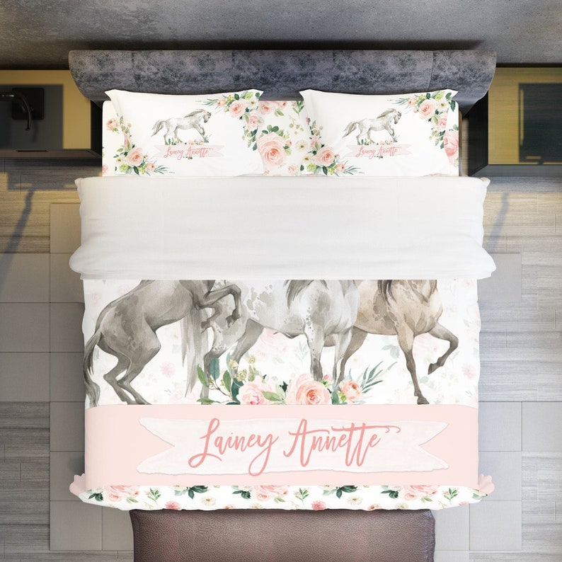 Duvet Covers for Girl Horses Duvet Covers Twin Duvet Cover Etsy
