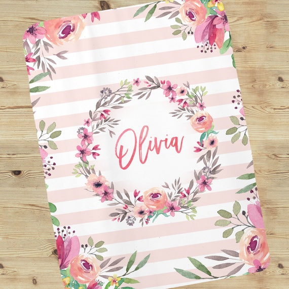 monogrammed baby blanket personalized