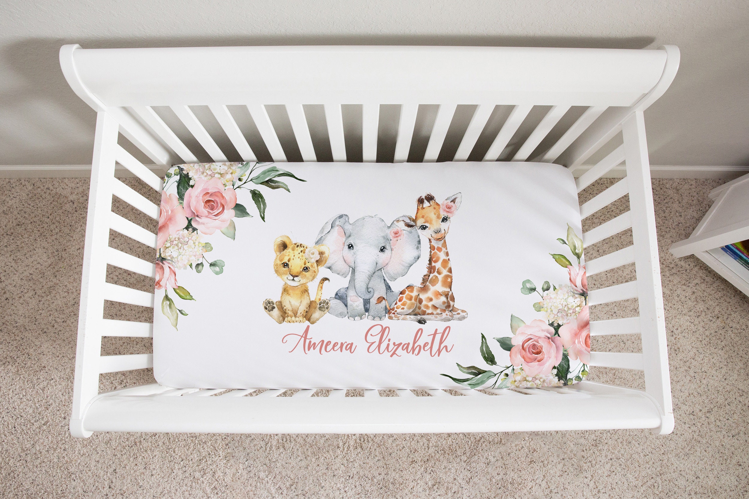 Safari crib bedding girl hotsell