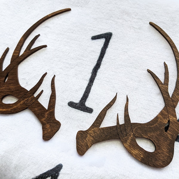 Milestone Marker Antlers, Wood  Marker for milestone blanket, Woodland Milestone Blanket Marker, Month Marker, Baby Shower Gift, Photo Prop