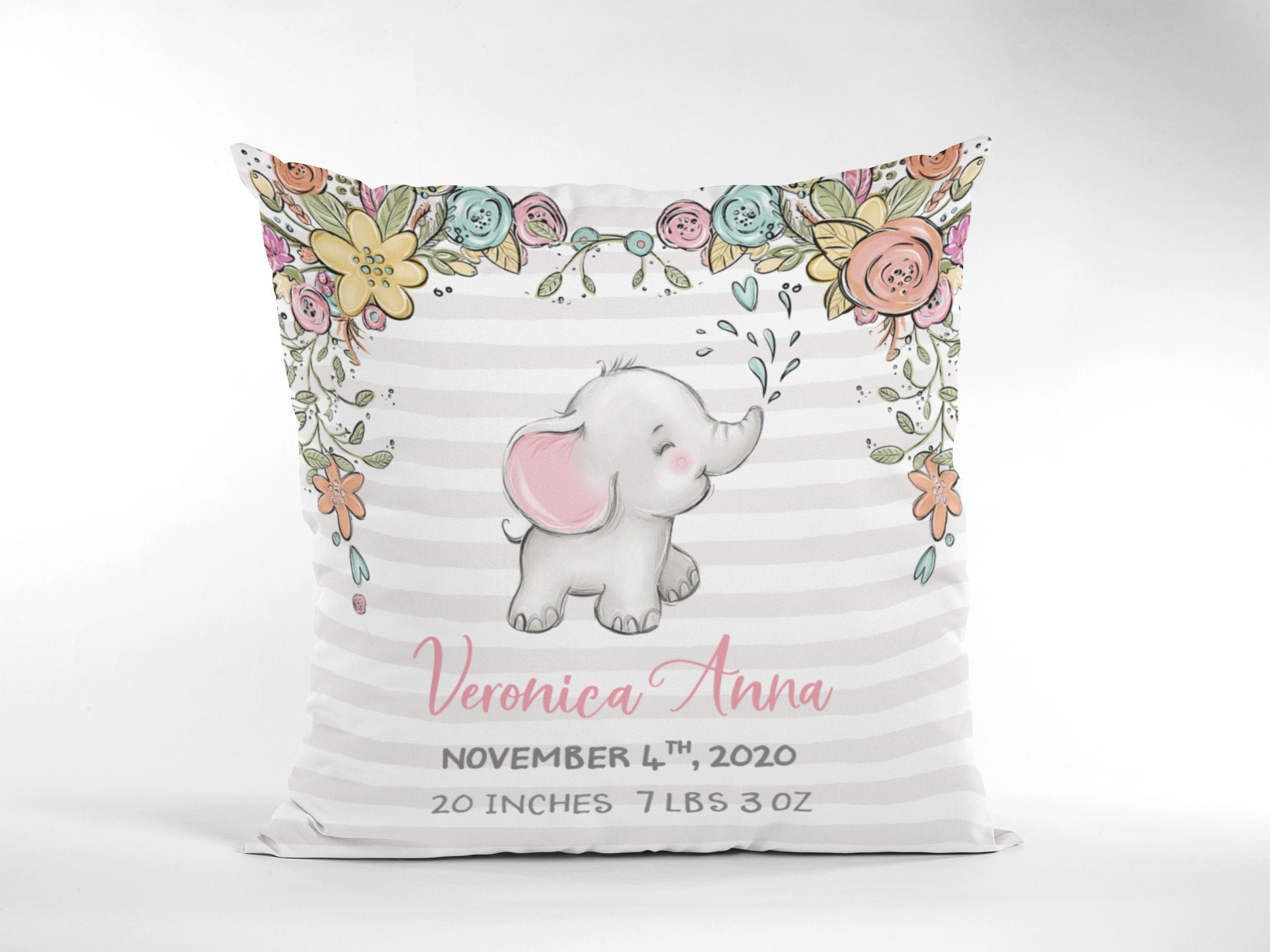 Elephant baby bedding set girl floral baby bedding Elephants Etsy