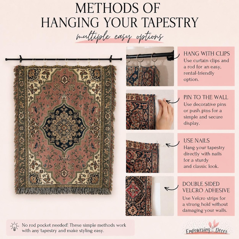 Methods of Hanging Your Tapestry