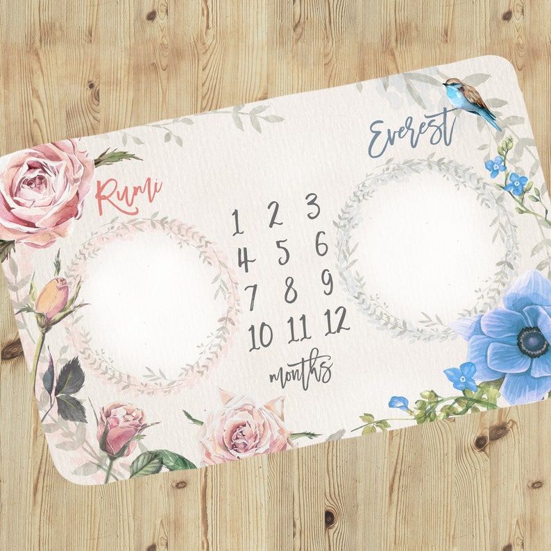 milestone blanket for twins