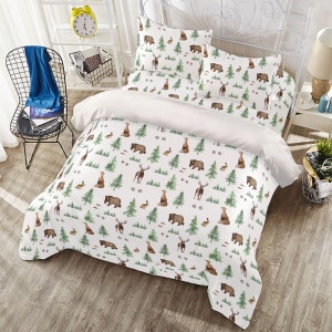 Duvet Covers for boy - Boy Woodland duvet covers - Twin duvet cover - children's duvets - custom bedding - personalised bedding - comforter