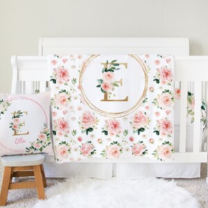 バラのベビーベッド寝具セット、花柄ベビーベッド寝具、女の子のベビーベッド寝具、花柄保育園、女の子のベビーベッド、ピンクのベビーベッド寝具、花柄ベビーベッドシーツ、ブランケット