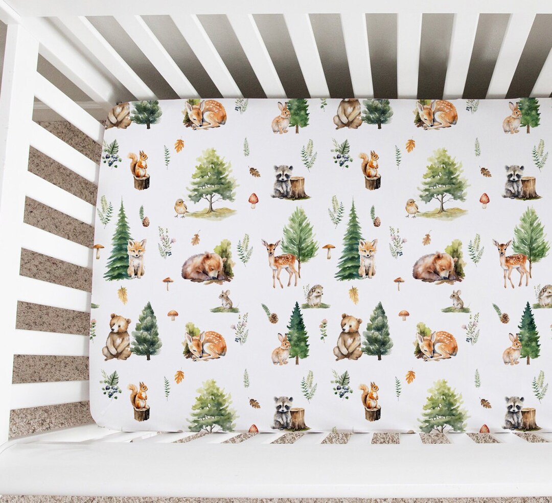 Woodland Animals Crib Bedding Set Bear Fox Deer Jersey Knit Etsy woodland-animals-crib-bedding-set-bear-fox-deer-jersey-knit-etsy
