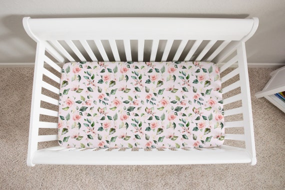 Crib Bedding Set Girl Roses Baby Nursery Bedding Set Baby