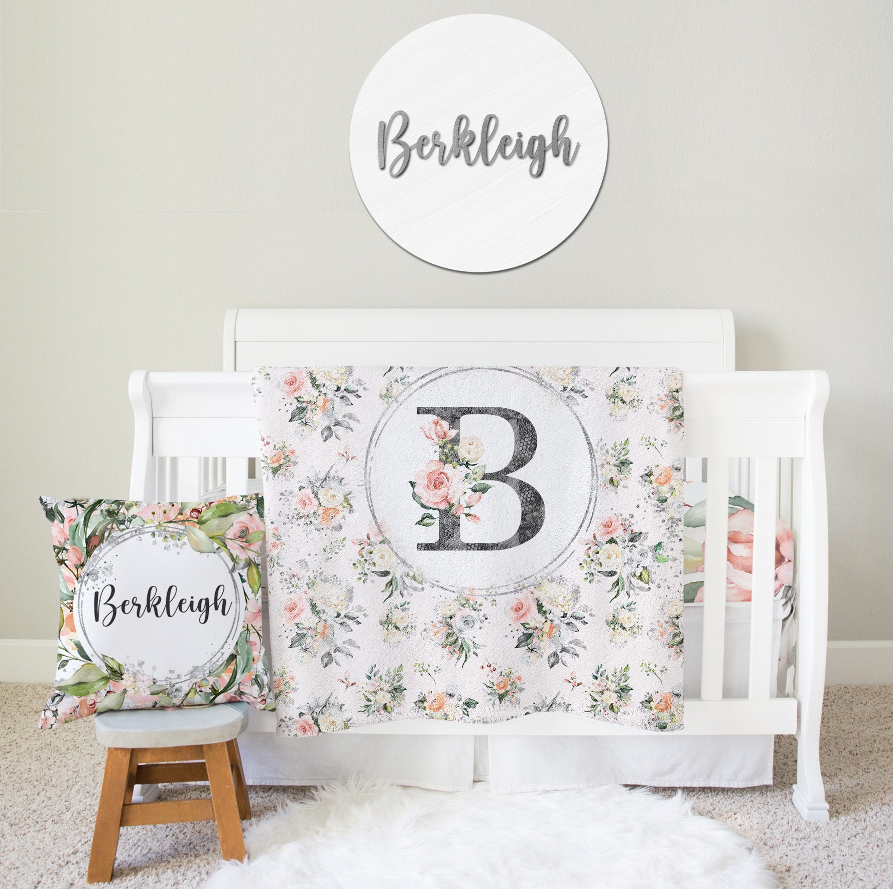 monogram crib sheets