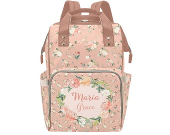 coral diaper bag backpack