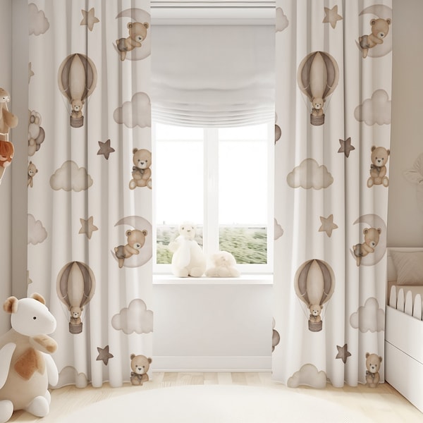 Boy Nursery Curtains Etsy