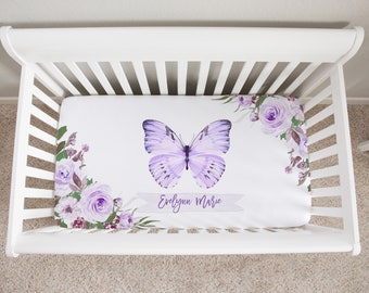 Butterfly Crib Bedding Set Purple Crib Bedding Purple Butterfly Personalized Baby Girl Crib Bedding Set Butterfly Nursery Crib Bedding Etsy Canada