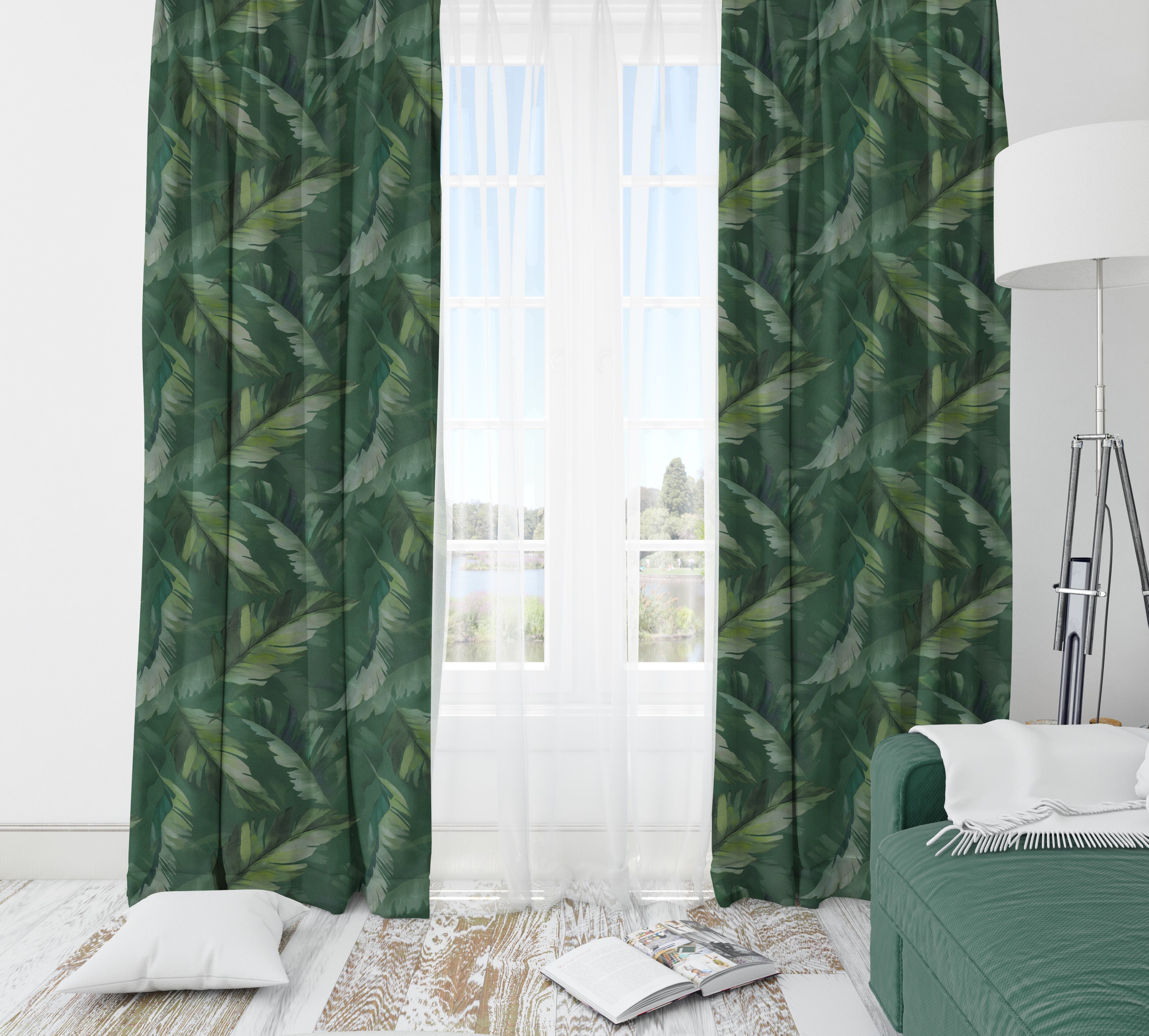 Tende oscuranti verde acqua di mare Tende lunghe Rod Pocket Thermal Panels  Solid Soft Short Curtain Shades Light Block per cucina / bagno / camera da  letto -  Italia