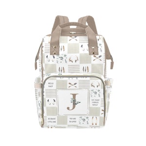 Woodland Antlers Personalized Diaper Backpack - Expecting Mom Gift