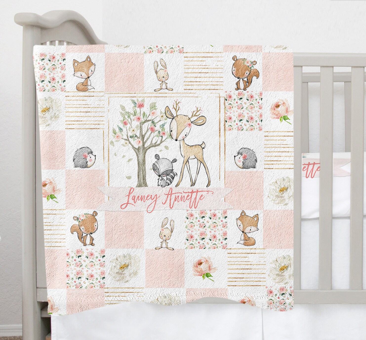 Woodland Crib Bedding Set Forest Animals Crib Bedding Deer Etsy