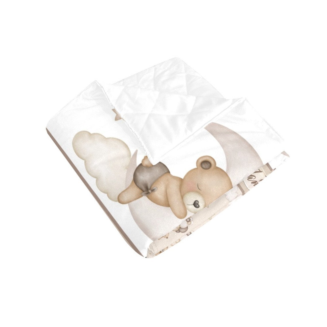 Teddy Bear Monogrammed Quilt Teddy Bear Bed Cover Etsy