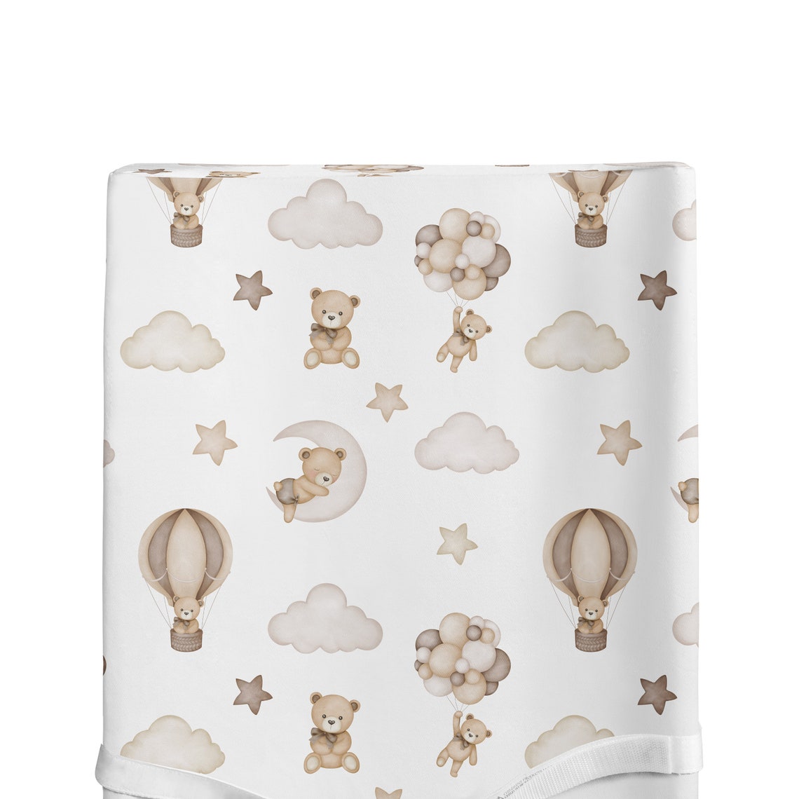 Personalized Teddy Bear Sheet for Baby Boy Nursery Neutral Etsy