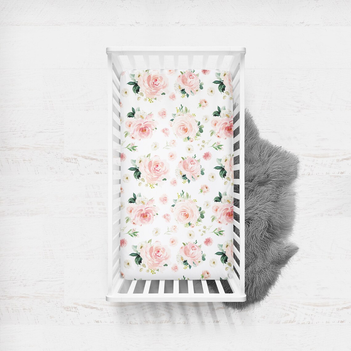 Floral Nursery Curtains baby room curtains pink blush floral Etsy