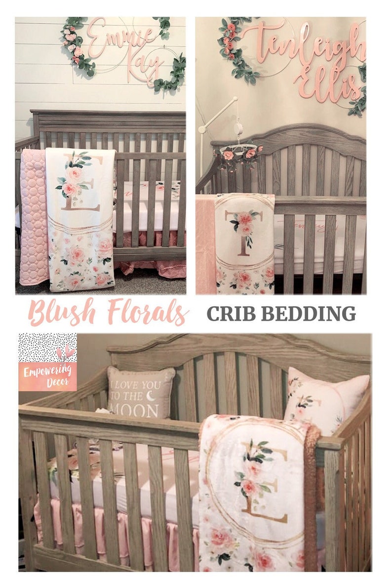 Roses Crib Bedding Set Floral Crib Bedding Baby Girl Crib Etsy