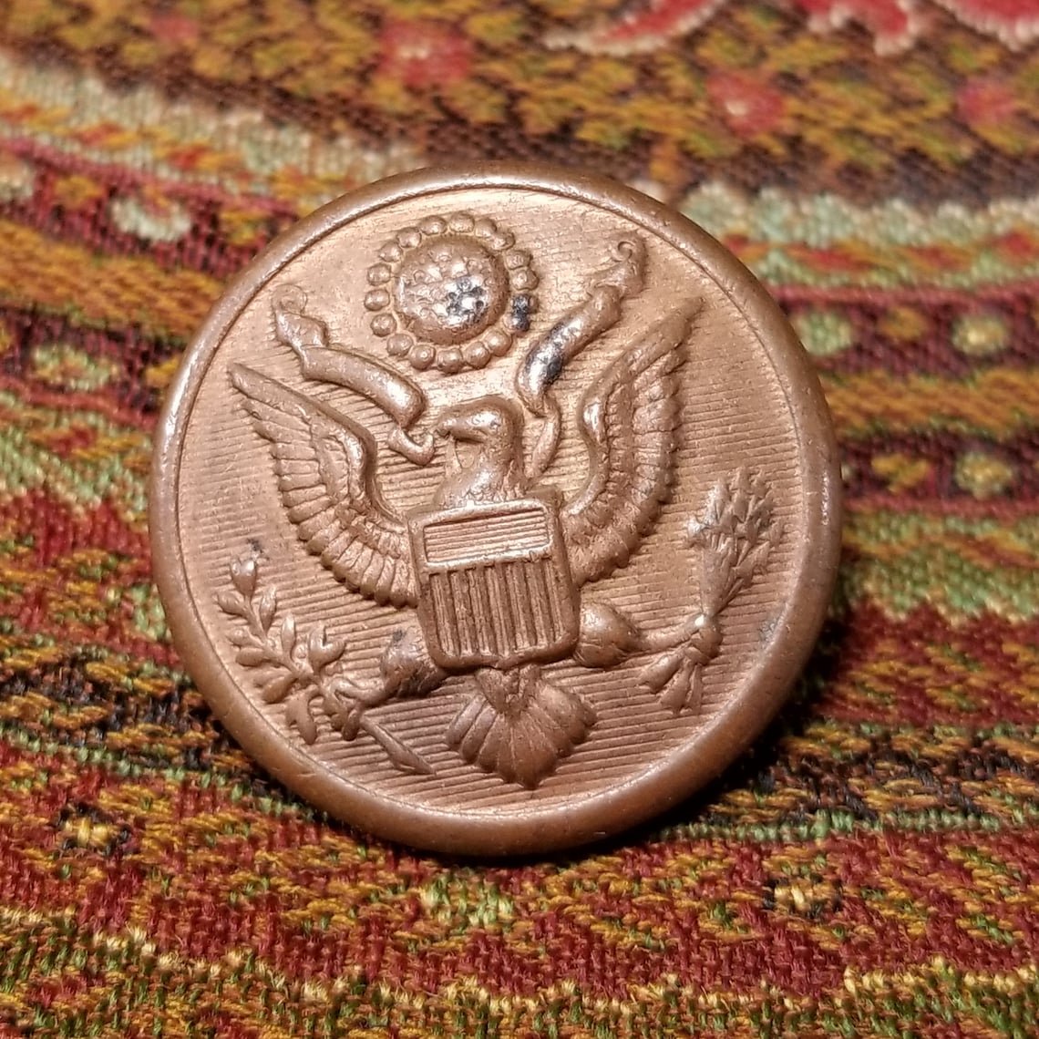 3 ANTIQUE U.S. ARMY BUTTONS Vintage Copper Military Etsy