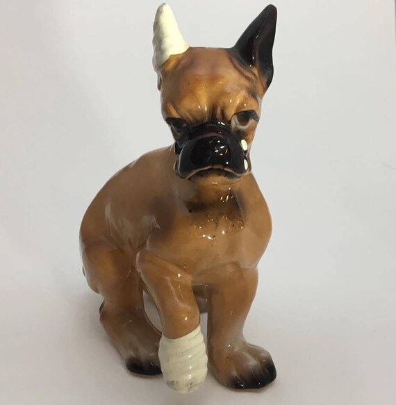 boxer dog figurine