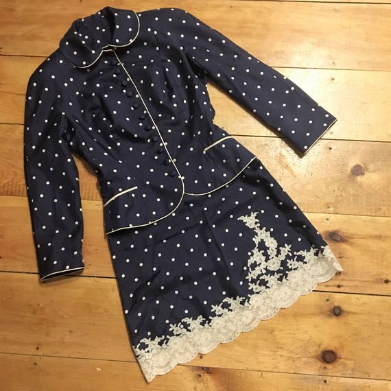 Vintage Christian Dior suit; vintage John Galliano