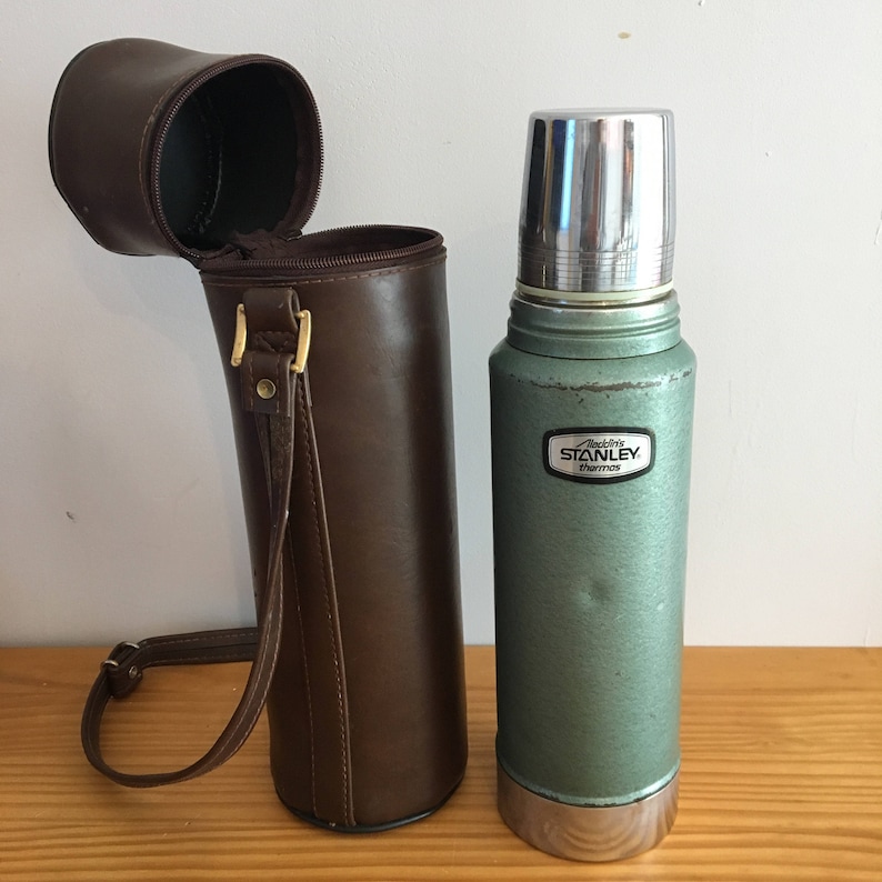 Vintage Stanley thermos vintage thermos with leather carrying Etsy