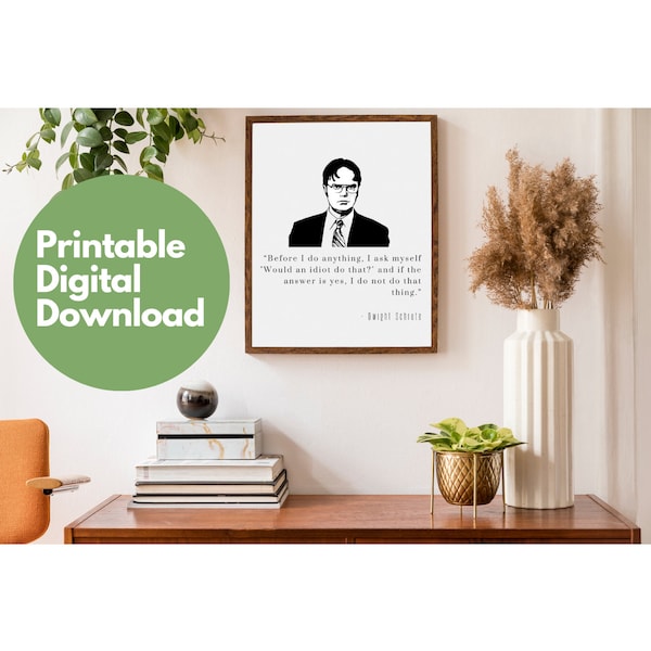 The Office Inspired Wall Decor, The Office Room Decor, Gift for Office Fan, Funny Dwight Quote, Dwight Schrute Quotes
