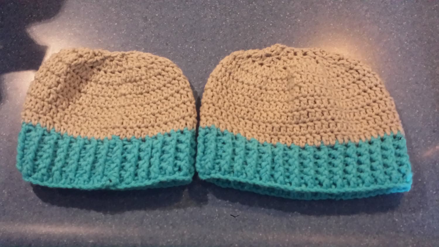 Mommy and Me Handmade Crocheted Messy Bun Hats Crochet Pattern for Messy Bun Hat main image 4