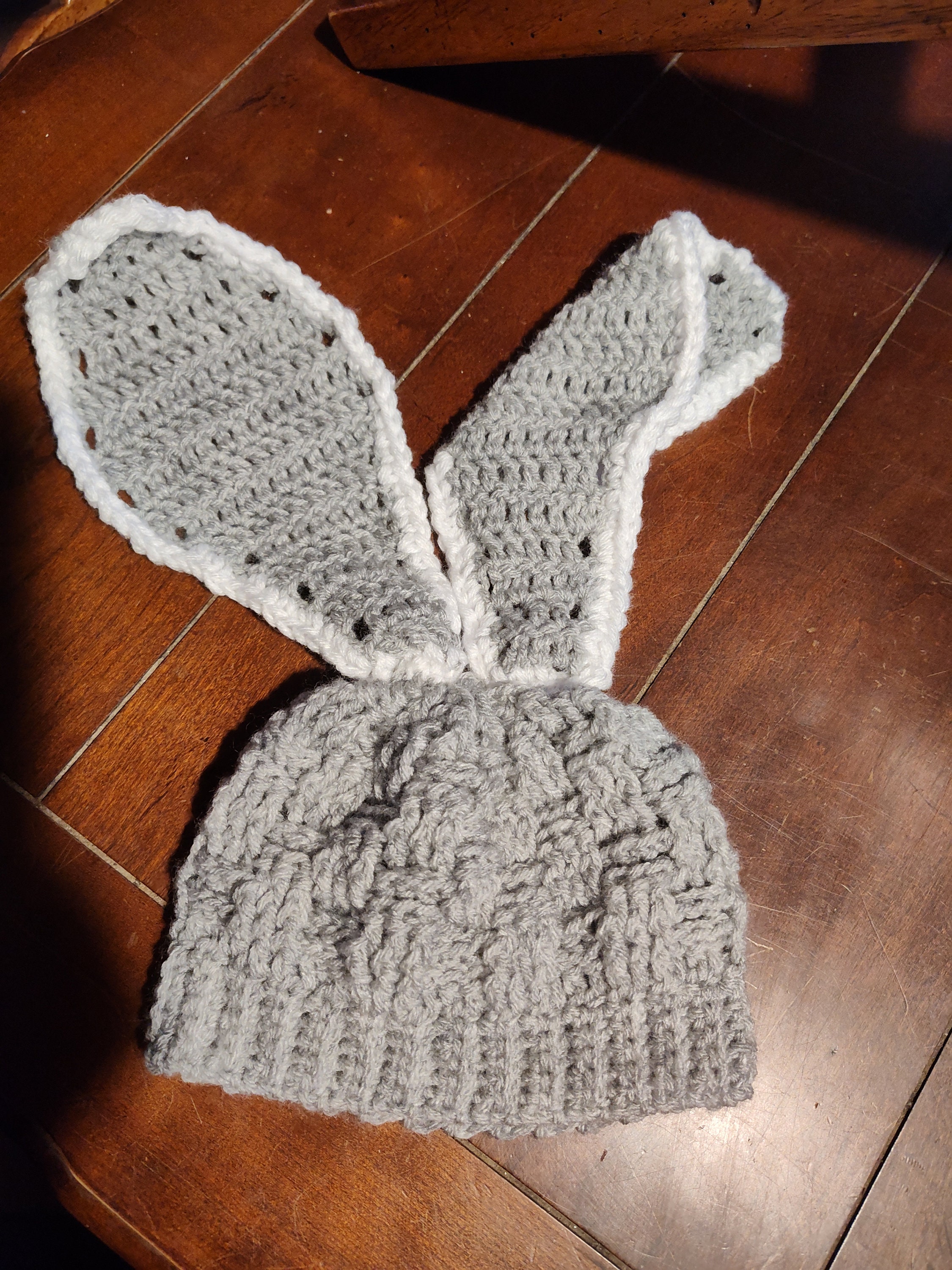MADE TO ORDER - Bunny Ear Hat - Crochet Floppy Big Ear Hat - Baby Girl ...