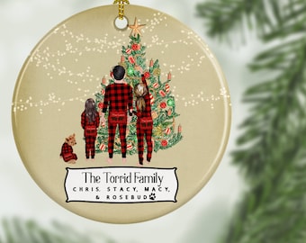 Custom Family Ornament, Unique Family Gift,Home Decor, Blended Family Gift,Single Parent Gift, Adoption Gift, Anniversary Gift,