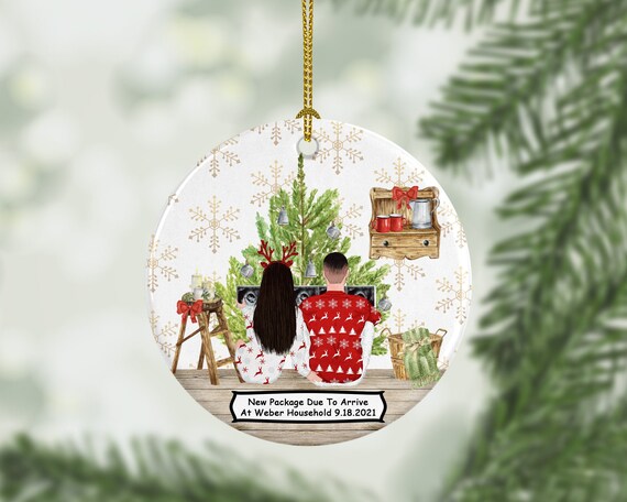 Custom Pregnancy Announcement, Custom Ornament, Christmas Gift, Grandparent Gift, Custom Christmas Gift, Baby Announcement, Wedding Gift,