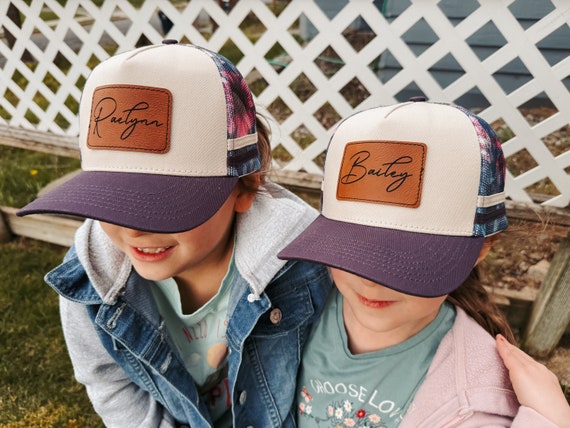 Custom Floral Snapback Purple Floral Custom Hat Business Hats Custom Logo Hat Mommy and Me Hats Adult and Kids Hat Etsy