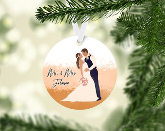 Custom Wedding Ornament, Christmas Gift, Grandparent Gift, Custom Christmas Gift, Anniversary Gift, Wedding Gift,