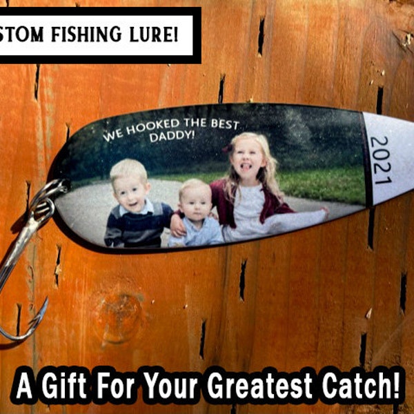 Custom Fishing Lure, Fathers Day Gift, Fishermans Gift, Grandfather Gift, One Of a Kind Gift, Gift For Him