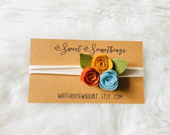 Rose Headband, Little Girl Headband, One Size, Nylon Headband, Cute Headbands, Baby Head Band,New Born Headband