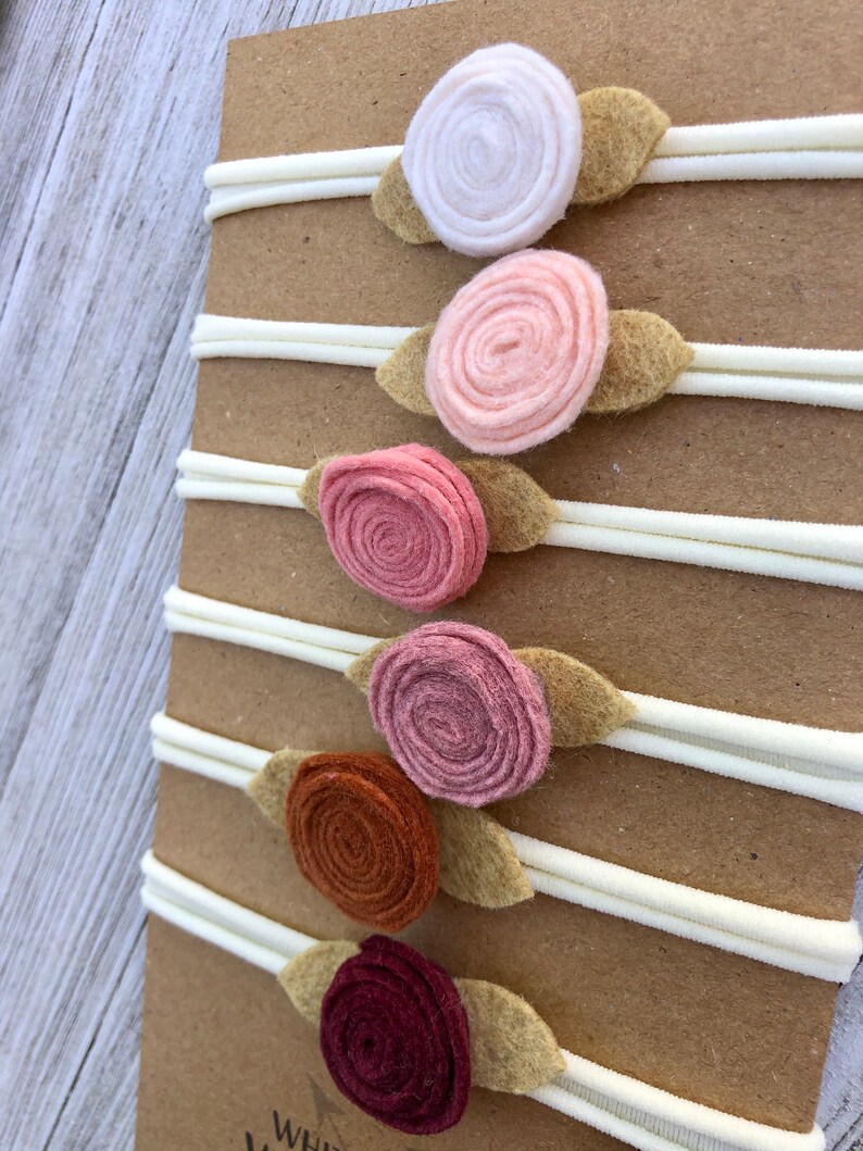 Country Rose Collection Baby Shower Gift Photo Prop Newborn Headband Baby Headband Baby Girl Gift Organic Rose Headbands