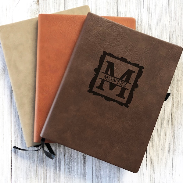 Custom Leather Journal, Vegan Journal, Annual Journal, Monogrammed Journal, Valentines Gift,Gift For Editor, Sentimental Gift, Manly Journal