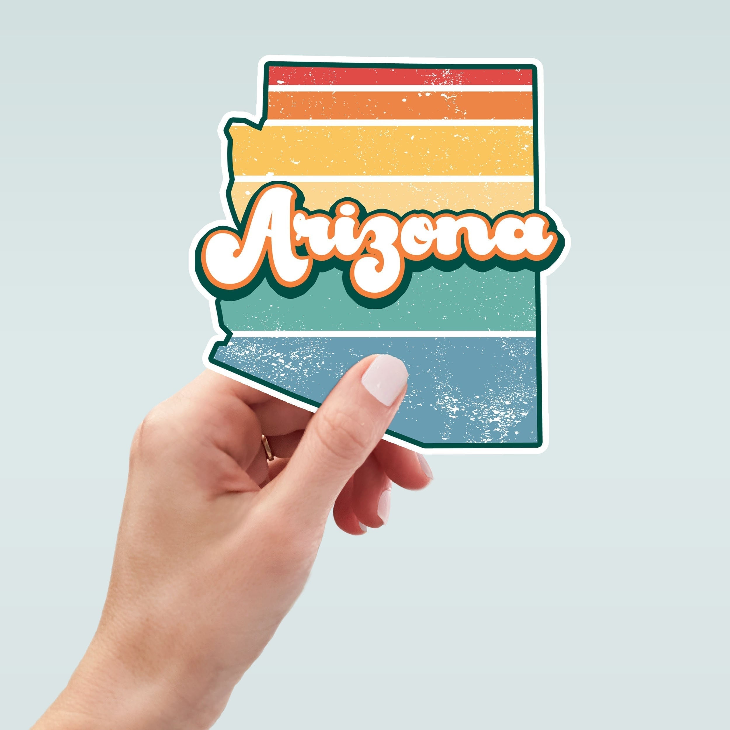 Arizona State Sticker, Arizona Souvenir, Retro State Sticker, Traveling ...