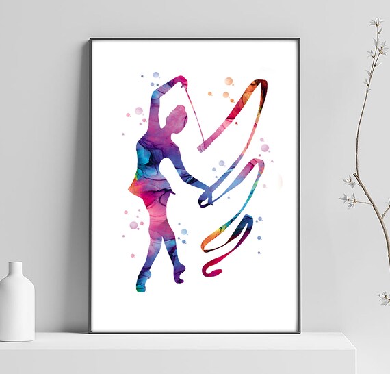 Poster Humour Gymnastique Rythmique – Affiche Déco Murale « C'est La Vie », Qualité Premium Papier 310 G/m², Format A2