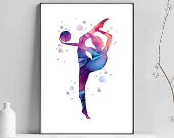 Rhythmic gymnastics poster, A3 FORMAT (29.7 x 42 cm), dance, GRS poster, gift idea, dancer decoration