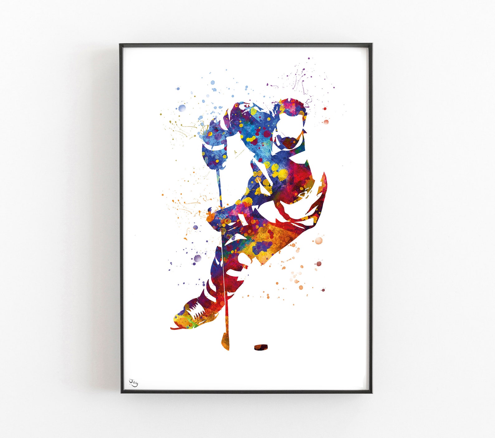 Hockey sur glace sport art hockey affiche idée cadeau fête Etsy France