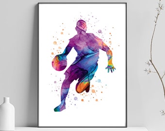 Basketball player poster, basketball art, sport poster, gift idea, for basketball player, sports gift, basketball player