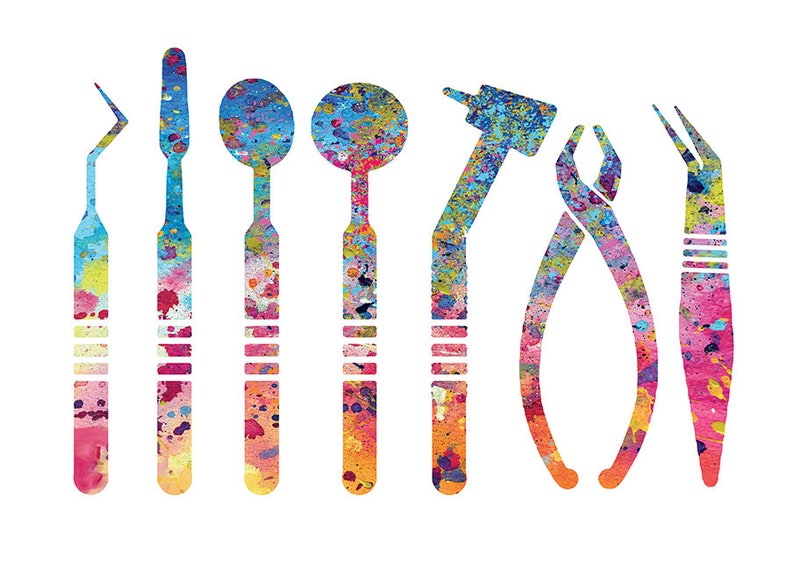 Gift of Dentist Medical Art Dental Practice Dental Art Etsy