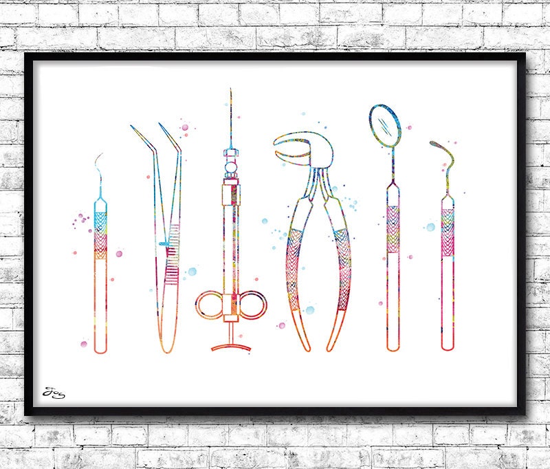 Dentist equipment Dentist's Gift Medical Art Dental Etsy