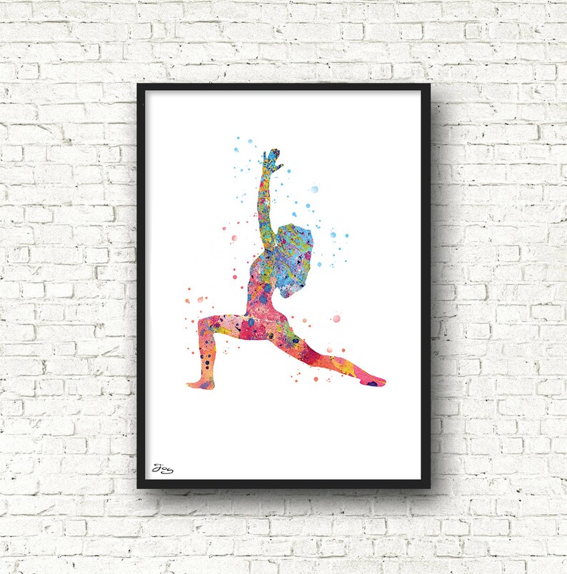 Posture Yoga art zen poster aquarelle yoga art print Etsy France