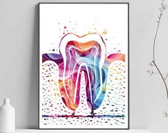 Tooth diagram poster, medical drawing, dental office, dentist gift, teeth, medical art, surgeon