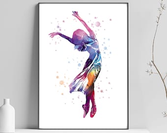 Ballerina, classical dance poster, star dancer, birthday gift, Valentine's Day, adult or child's room