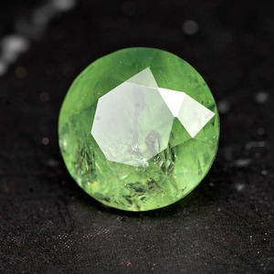 Polar Demantoid-Russia 1.61 Ct Very Rare Natural Gemstone-Top Rarity / Investment Grade-Round Cut 6.5 mm Diameter